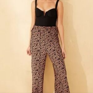 Shade & Shore Animal Print Wide-Leg Pants